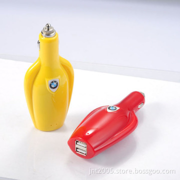 12V Dual Output Car Charger-Power Bank for Mobile Devices